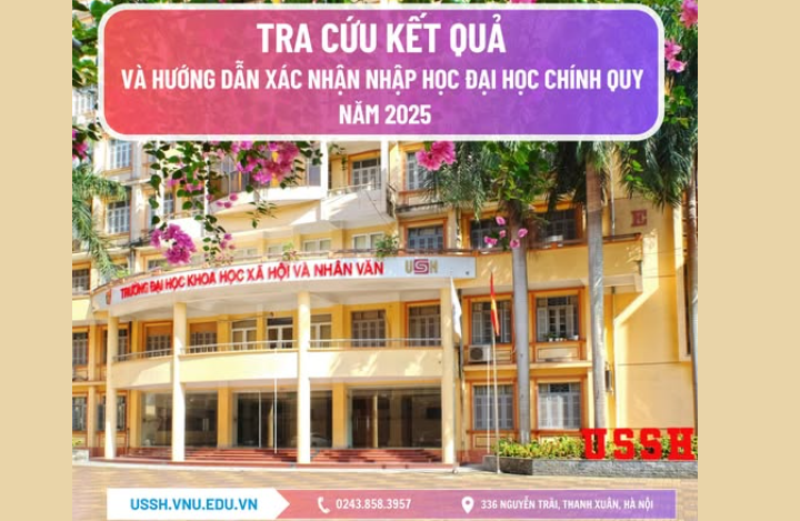 Hướng dẫn tra cứu kết quả, xác nhận nhập học Đại học chính quy năm 2025